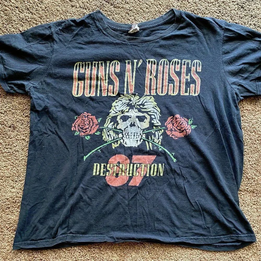 Guns N Roses Destruction 87 UK Tour Large Shirt
